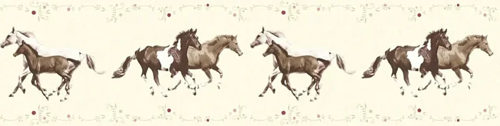 cenefa de papel pintado animales beige crema, marrón y morado oscuro de A.S. Création – AS-358382