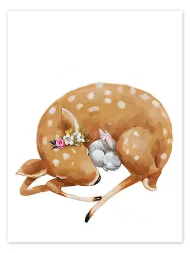 Cervatillo y conejo de Eve Farb Editors Choice