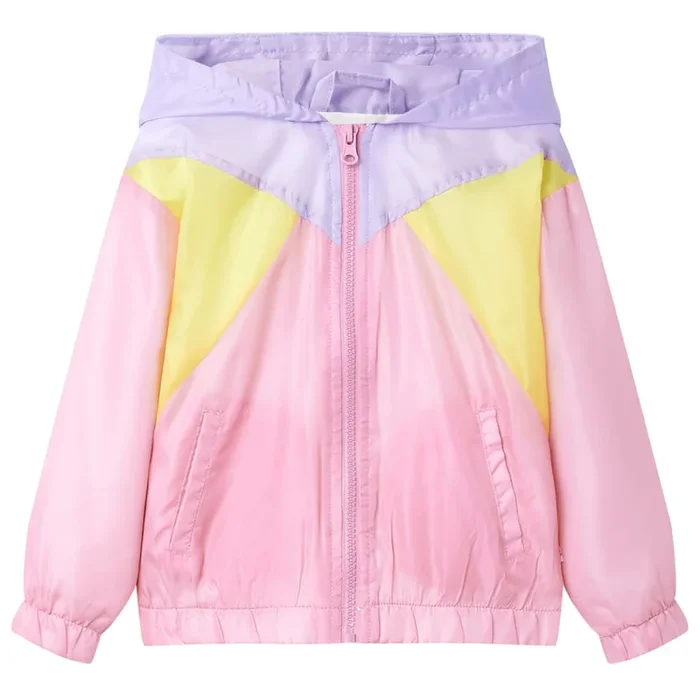 Chaqueta infantil con capucha y cremallera multicolor 116 (2)
