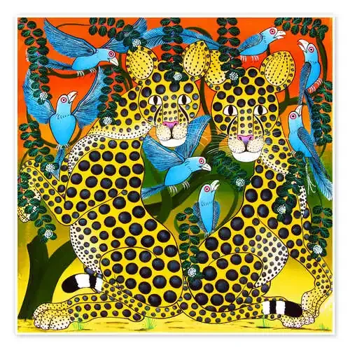 Cheetahs united in the twilight de Omary Tanzania Art & Licensing