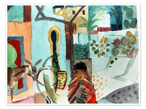 Chica con caballo y burro de August Macke akg-images