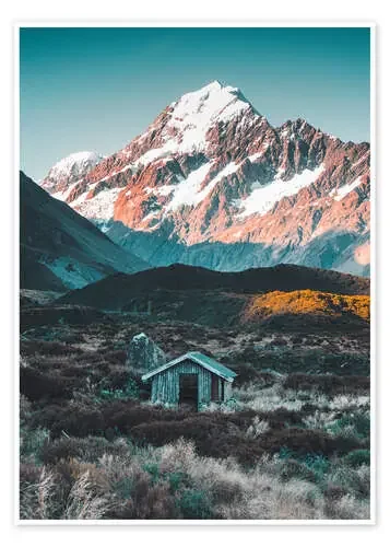Choza en el Monte Cook en Nueva Zelanda de Nicky Price Robert Harding