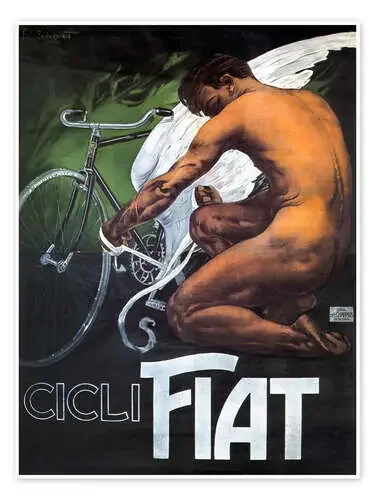 Cicli Fiat advertisement, 1910 Bridgeman Images