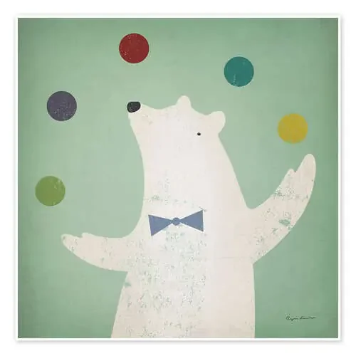 Circus Polar Bear de Ryan Fowler Wild Apple Graphics
