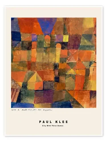 City with Three Domes, 1914 de Paul Klee Exhibition Posters
