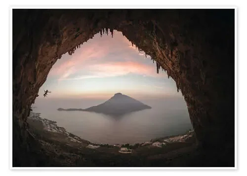 Climber on Telendos island at sunset Editors Choice