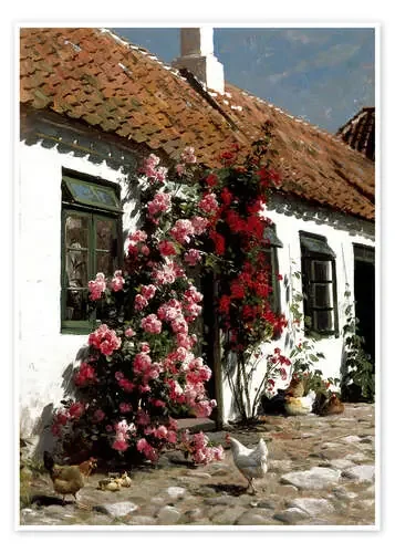 Climbing Roses at the Farm de Peder Mørk Mønsted akg-images