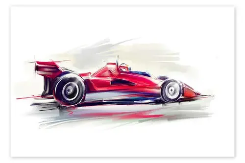 Coche de carreras rojo Editors Choice