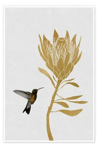 Colibrí y flor I de Orara Studio