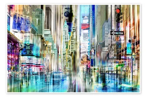 Collage de Nueva York, Times Square de Städtecollagen