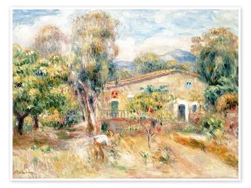 Collette‘s farmhouse, Cagnes de Pierre-Auguste Renoir Bridgeman Images