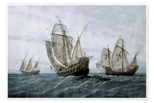 Colón Pinta, Niña y Santa María Everett Collection