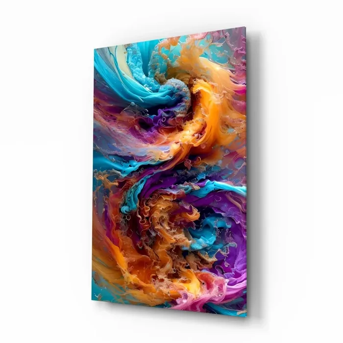 Color Dance Glass Wall Art – 28.5 » x 18 «