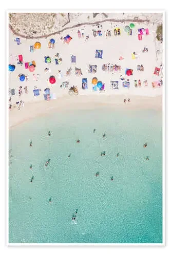Colorful bathing beach in summer de Matteo Colombo