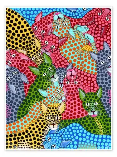 Colorful Cheetah meeting de Omary Tanzania Art & Licensing