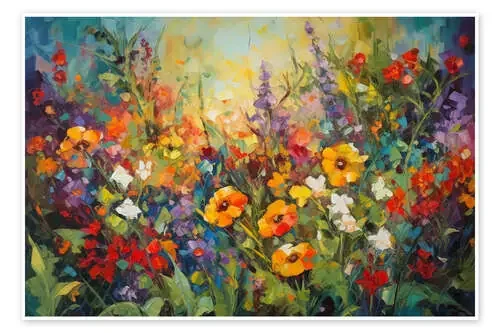 Colorful Flower Meadow de Michael artefacti