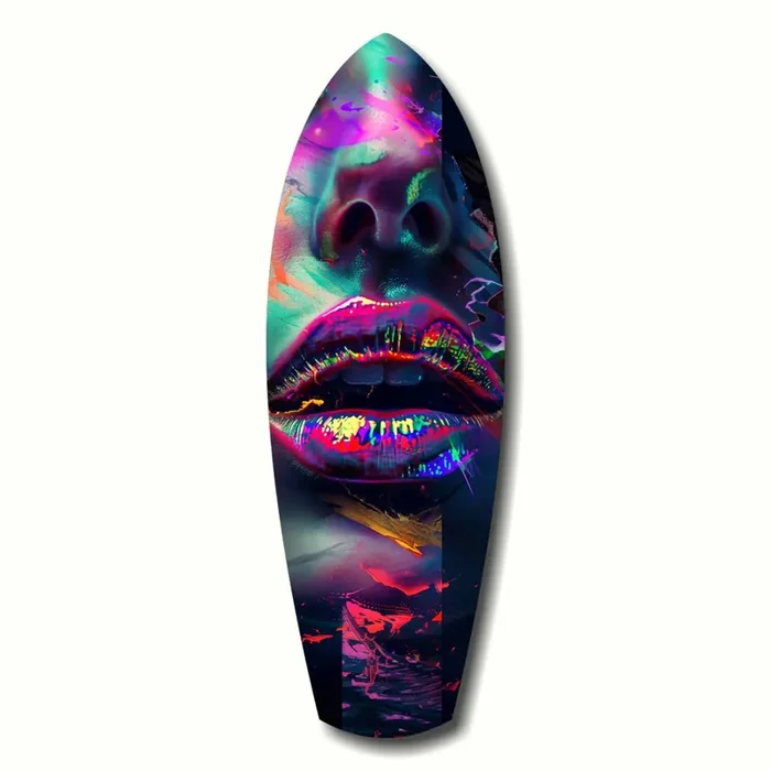 Colorful Lips V1 Glass Wall Art – 12 » X 35 «