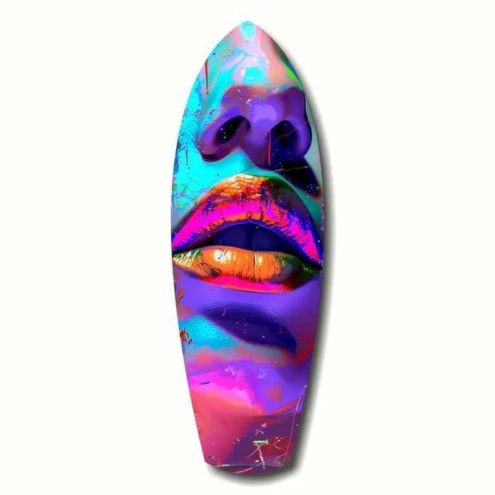 Colorful Lips V14 Glass Wall Art – 12 » X 35 «