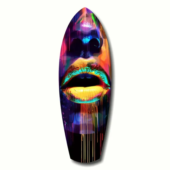 Colorful Lips V15 Glass Wall Art – 12 » X 35 «