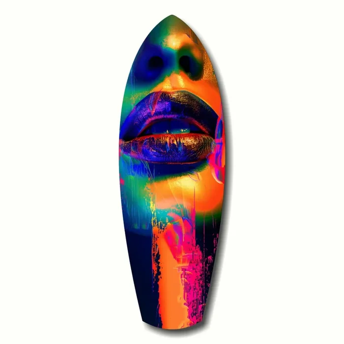 Colorful Lips V6 Glass Wall Art – 12 » X 35 «