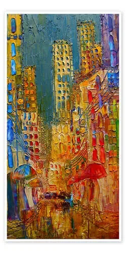 Colorful Streets in the Evening de Justyna Kopania