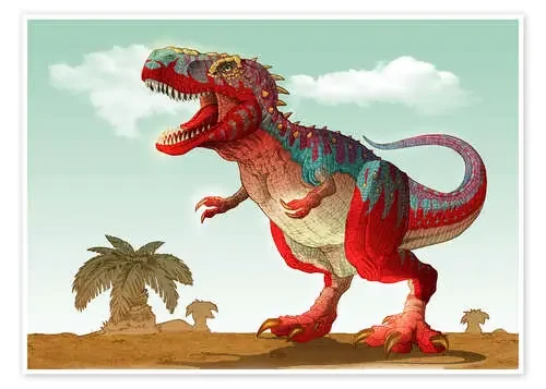 Colorful Tyrannosaurus Rex Stocktrek Images