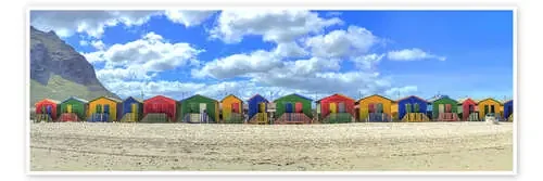 Coloridas casas de playa en Muizenberg de HADYPHOTO