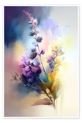Colourful Flower Watercolour de Dreamscapes