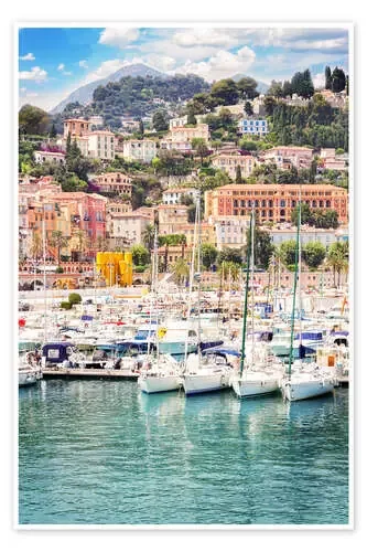 Colourful Houses and Yachts in Menton Editors Choice