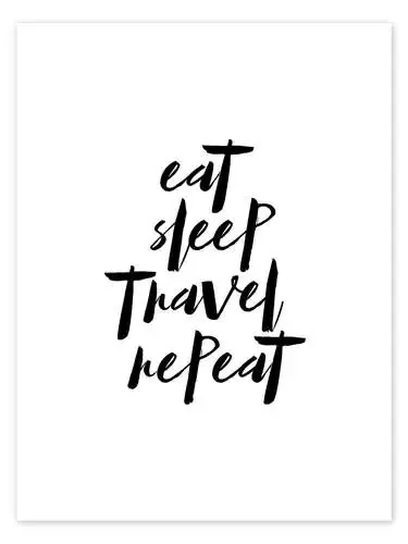 Comer, dormir, viajar, repetir (inglés) de dear dear