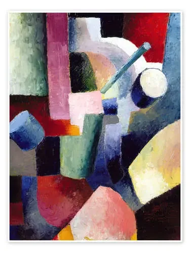 Composición de forma coloreada de August Macke Master Collection