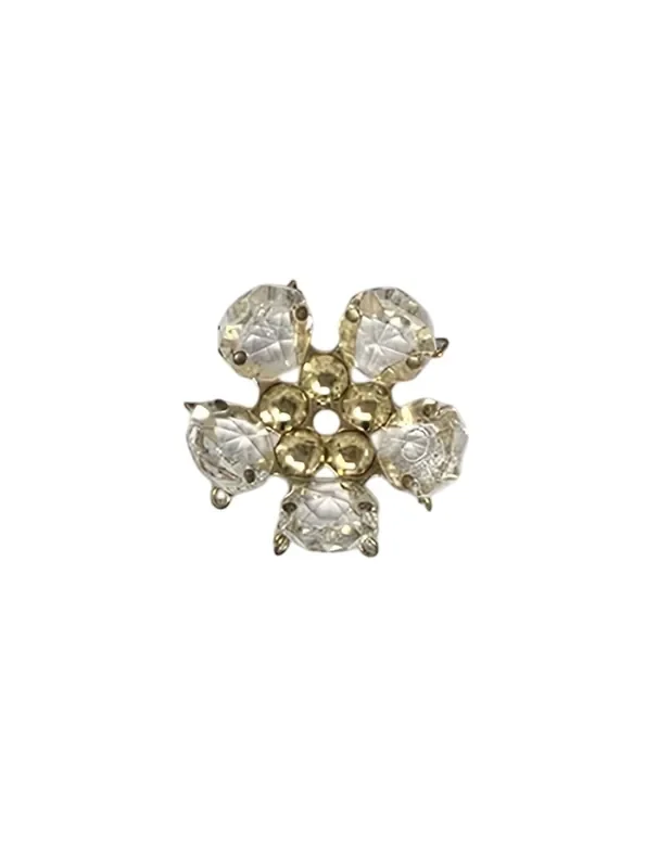 Composición Flor Oro con 5 Copens de Cristal