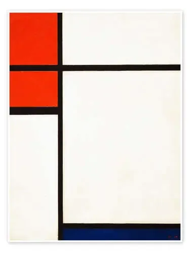 composition with red and blue de Piet Mondrian Master Collection