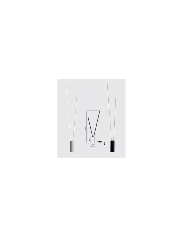 Comprar Lámpara de Pie Vertical Blanco o Negro Mantra