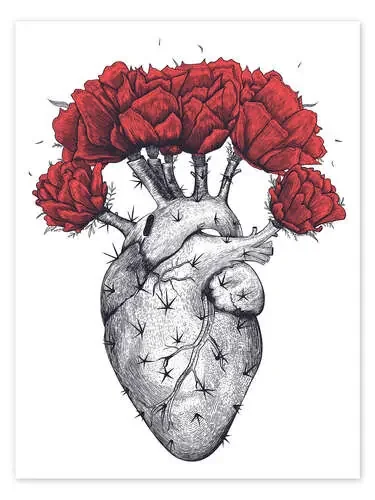 Corazon de cactus de Valeriya Korenkova