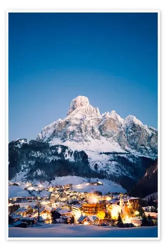 Corvara in Badia in winter, Dolomites, South Tirol, Italy de Matteo Colombo