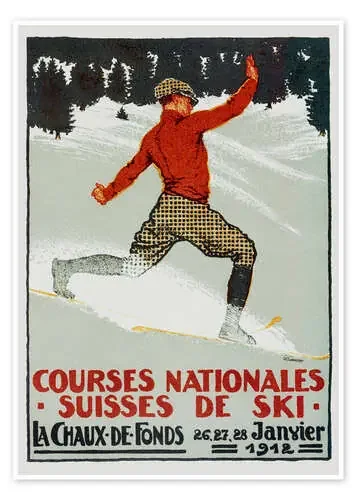 Courses national suisses de ski (francés) de Jules Courvoisier akg-images