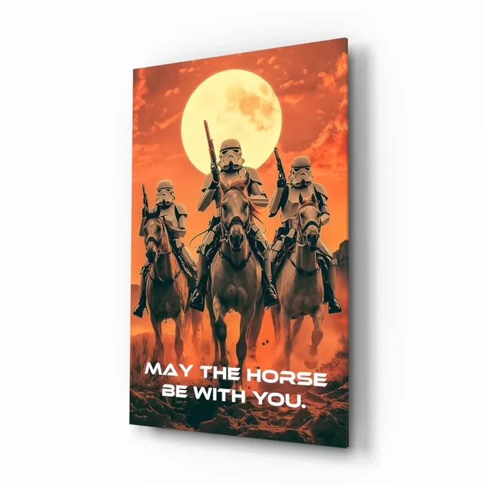Cowboy Empire Glass Wall Art Designer Collection – 28.5 » X 18 «