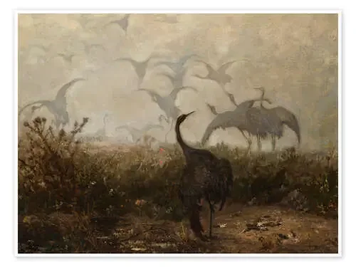 Cranes, 1870 de Józef Chelmoński Nook Vintage Archive