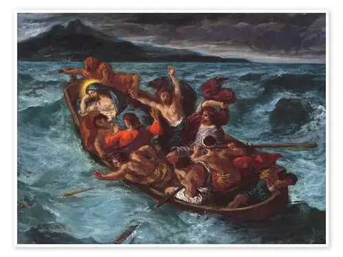 Cristo duerme durante la tormenta de Eugene Delacroix Master Collection