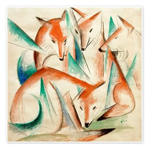 Cuatro zorros de Franz Marc Master Collection