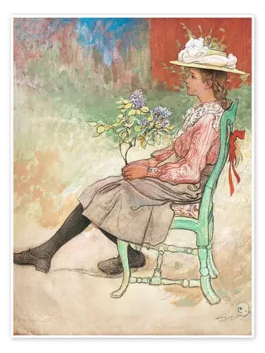 Dagmar Grill en el jardín de Carl Larsson Master Collection