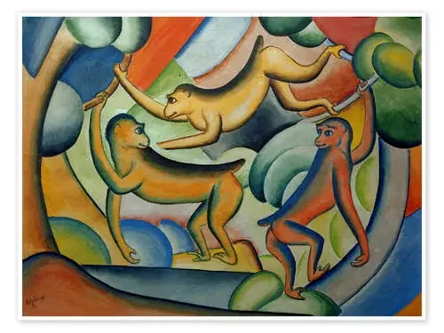 Dancing monkeys de Georg Schrimpf akg-images