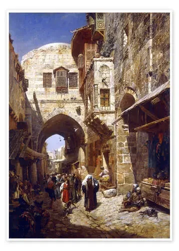 Davidstraße, Jerusalem. 1887 de Gustave Bauernfeind ARTOTHEK