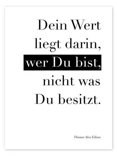 Dein Wert liegt darin, wer du bist de Typobox Editors Choice