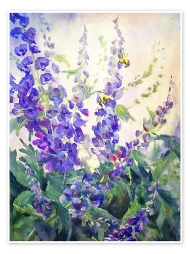Delphiniums en acuarela Editors Choice