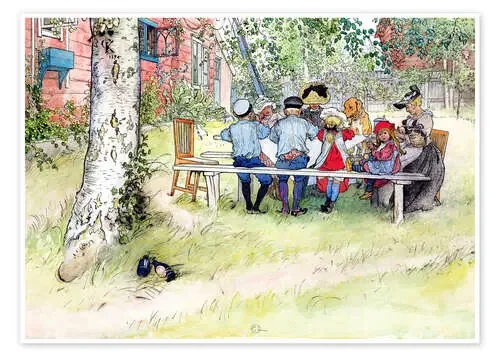 Desayuno debajo del gran abedul de Carl Larsson Master Collection