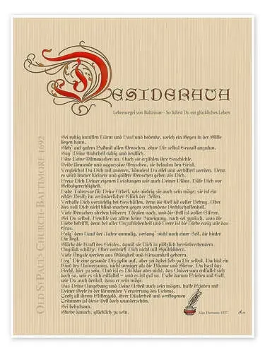 Desiderata (alemán) I de Dirk H. Wendt