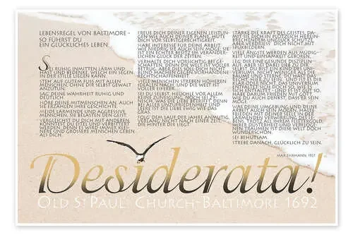 Desiderata (alemán) IV de Dirk H. Wendt