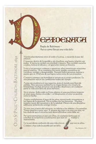 Desiderata I de Dirk H. Wendt